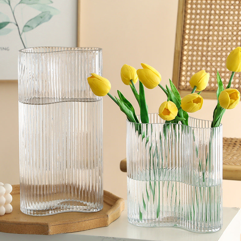 Glass Vase Flowers Hydroponic Transparent Living Room Desktop Decoration