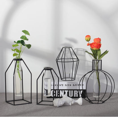 Vase Decoration Geometry Free Combination Transparent Glass Hydroponicsl