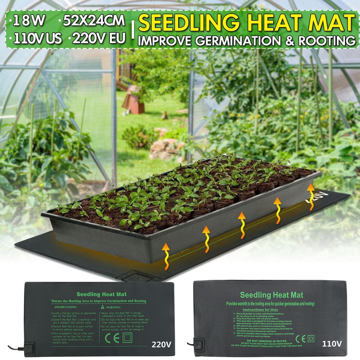 Seedling Heating Mat Waterproof Plant Seed Germination