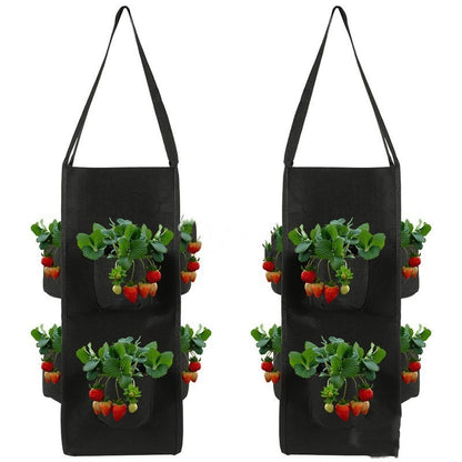 Strawberry Planting Bag Creative Multi-mouth Container Bag Grow Planter Pouch Root Plant Growing Pot Bag Side Home Garden Tool