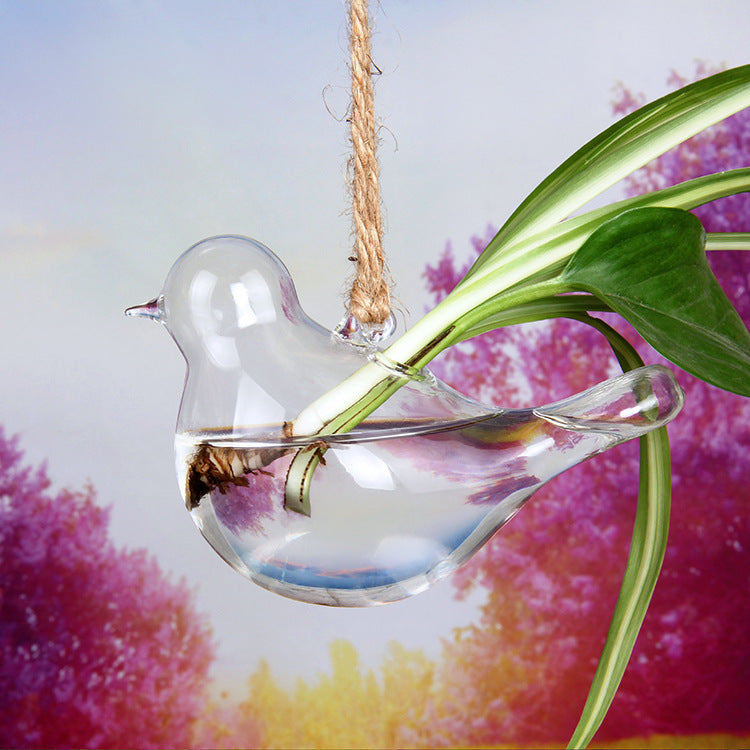 Creative Hanging Glass Vase Transparent Hydroponic Glass Bottle