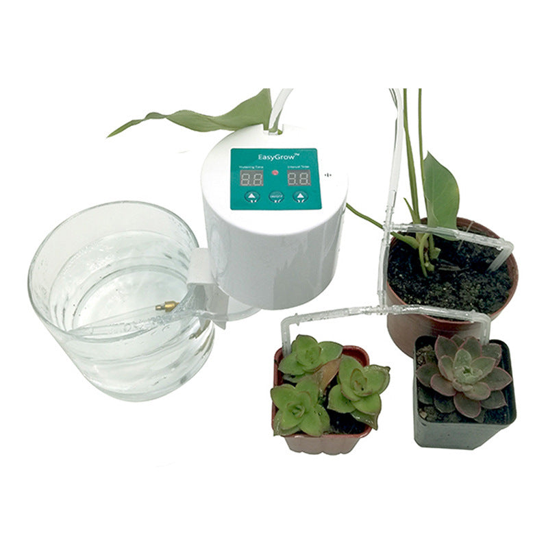 Controlador de sistema de temporizador de bomba de agua de jardín inteligente Dispositivo de riego automático con flecha de goteo Herramienta de riego por goteo para plantas suculentas