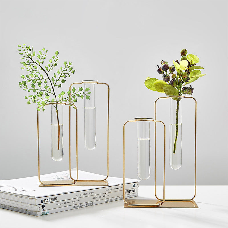 Hydroponic Test Tube Vase Light Luxury Flower Container