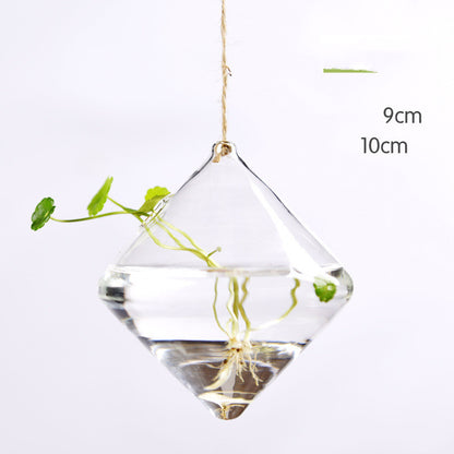 Hanging Transparent Glass Vase Simple Hydroponic Small Hanging Bottle