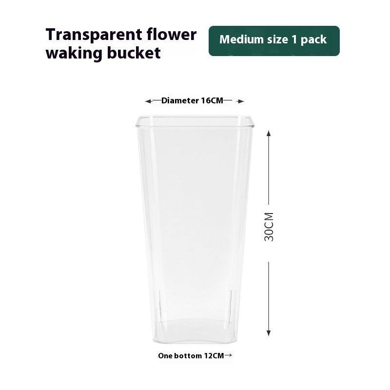 Acrylic Hydroponic Transparent Wake Up Flower Bucket