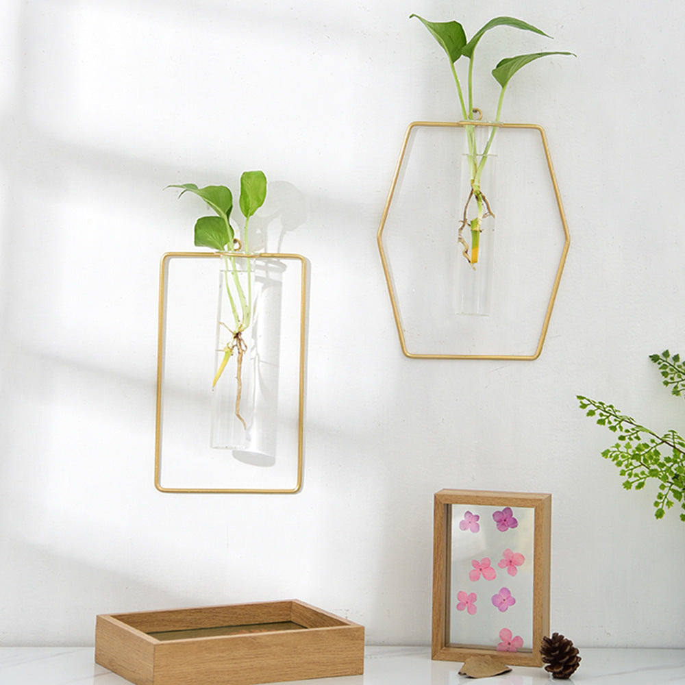 Glass tube hydroponic vase