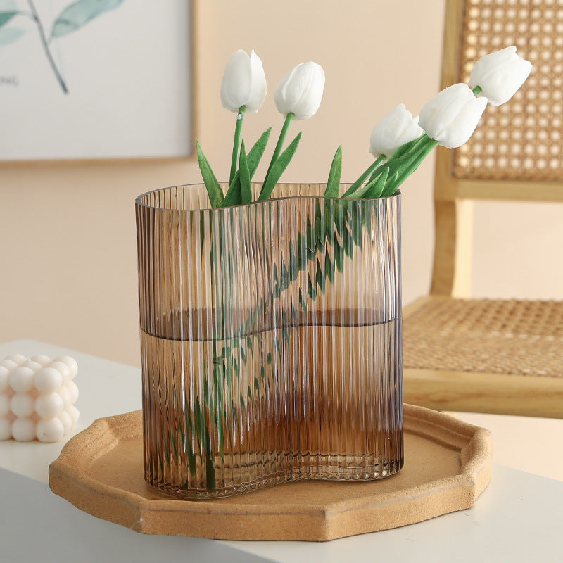 Glass Vase Flowers Hydroponic Transparent Living Room Desktop Decoration