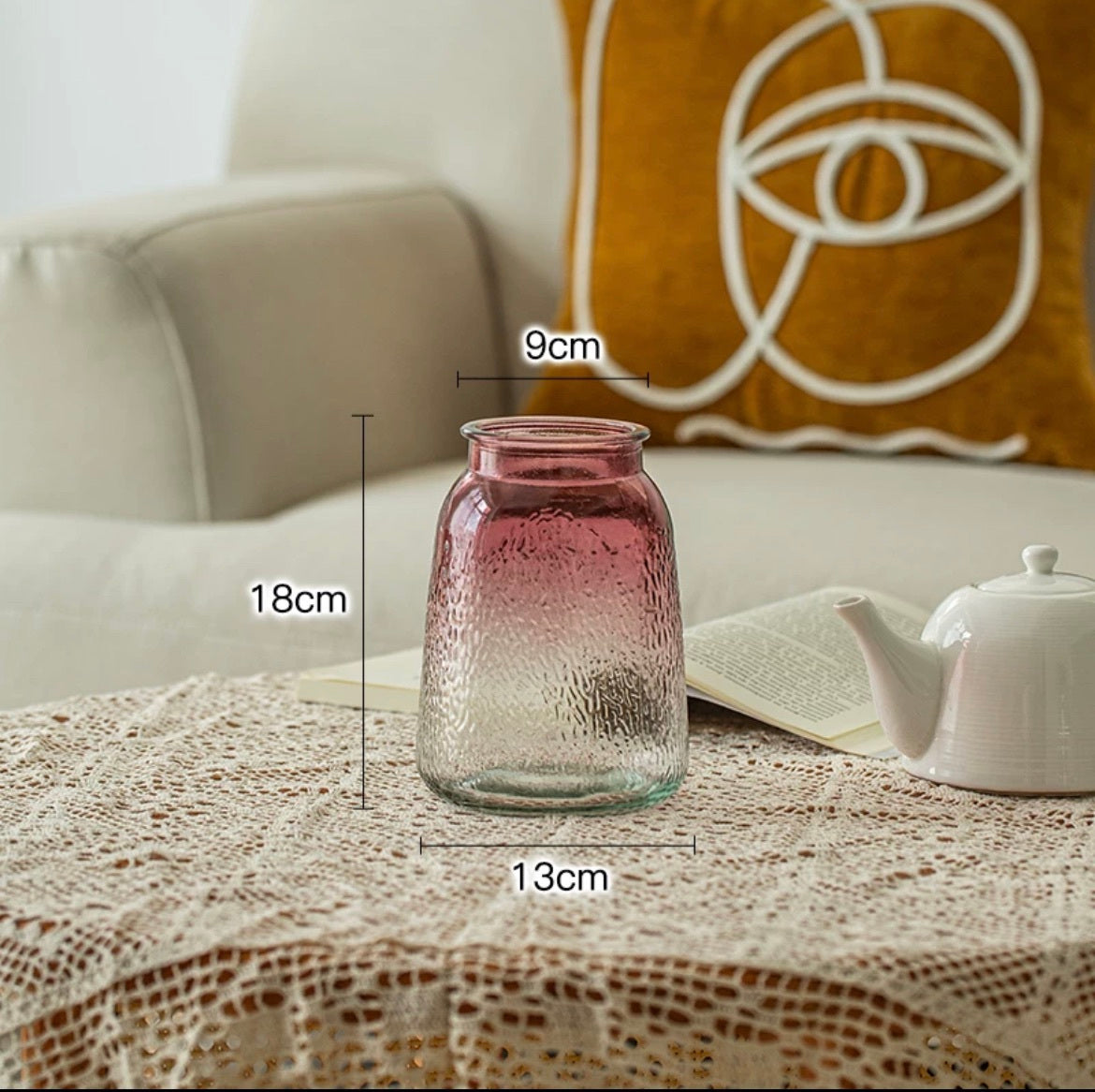 Vase Decoration Clear Glass Hydroponic Countertop In Living Room