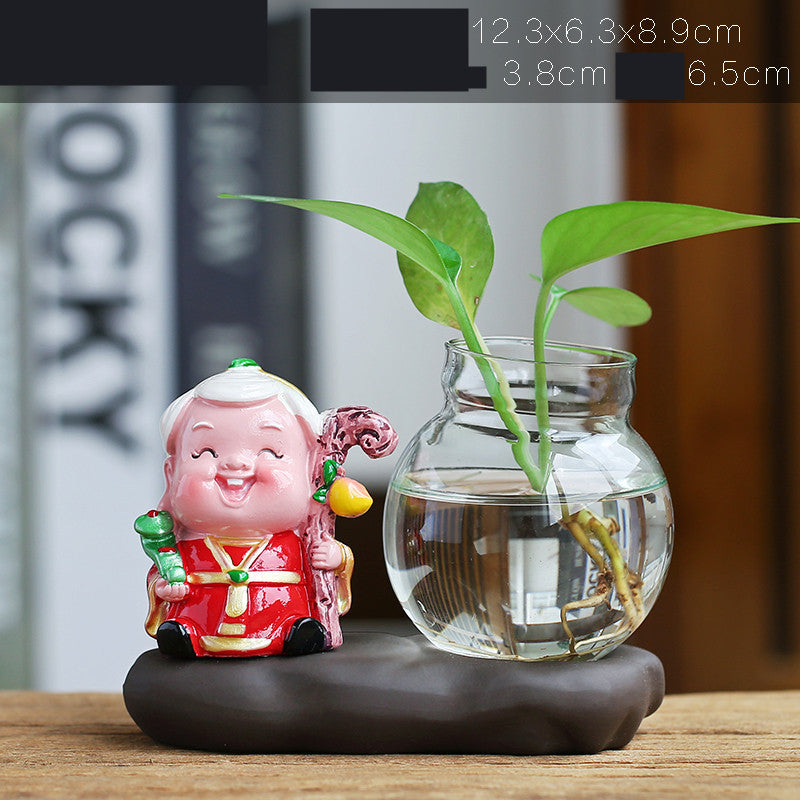 Lucky Jinbao Decoration Hydroponic Vase