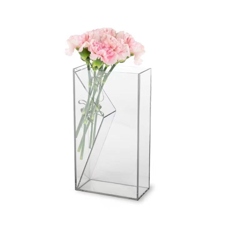 Acrylic Vase Transparent Flower Arrangement Simple Decorative Hydroponic Plant Container