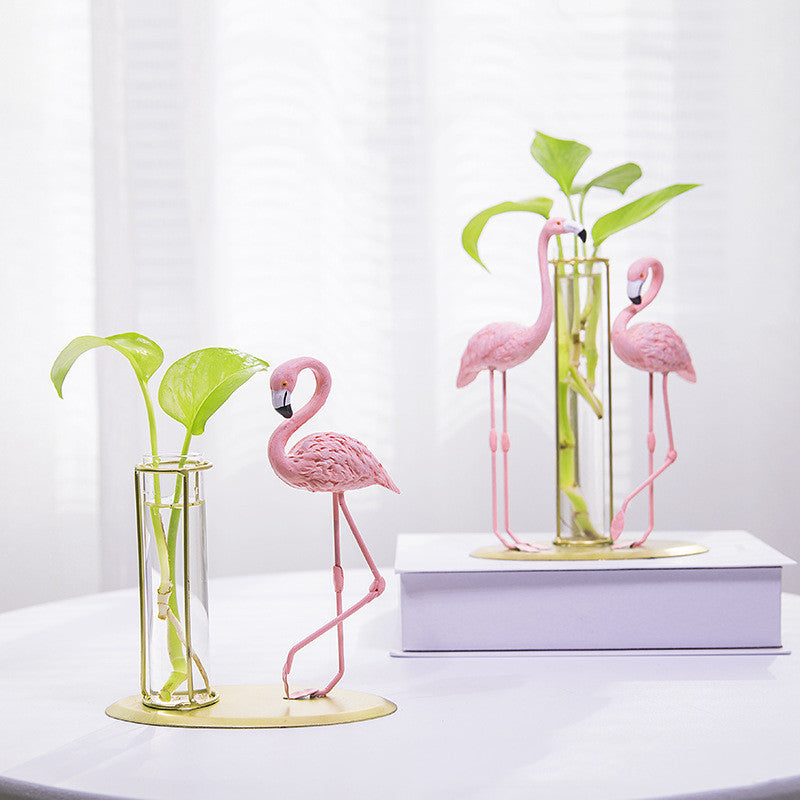 Room Decoration Girls Bedroom Flamingo Hydroponic Decoration