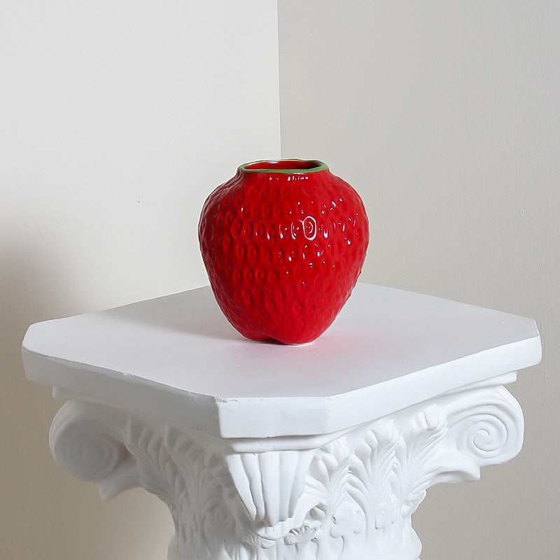 Strawberry Vase Ceramic Decoration Style Good-looking High-grade Hydroponic