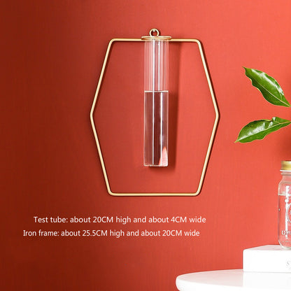 Glass tube hydroponic vase