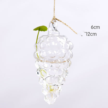 Hanging Transparent Glass Vase Simple Hydroponic Small Hanging Bottle