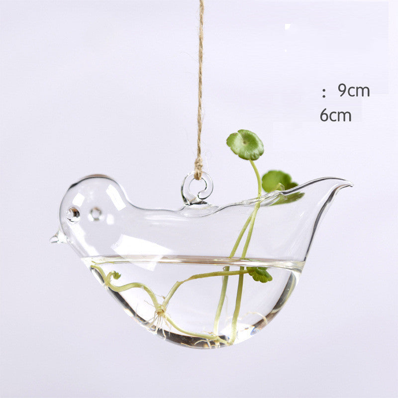 Hanging Transparent Glass Vase Simple Hydroponic Small Hanging Bottle