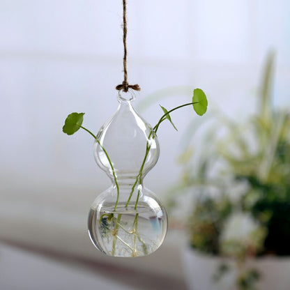 Hanging Transparent Glass Vase Simple Hydroponic Small Hanging Bottle