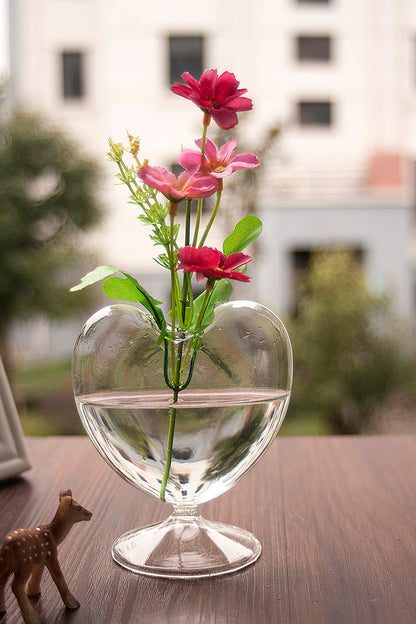 Mushroom Shape Hydroponic Crafts Hand-blown Flower Arrangement Vase