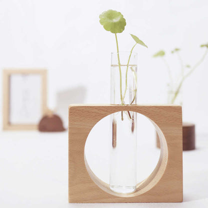 Soporte de flores minimalista creativo con forma de tubo de ensayo para decoración hidropónica de escritorio