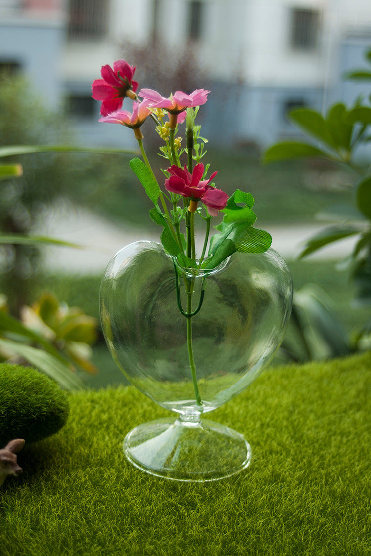 Mushroom Shape Hydroponic Crafts Hand-blown Flower Arrangement Vase