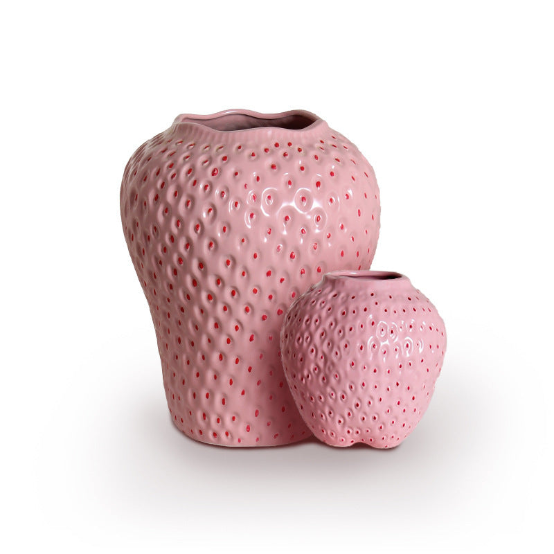 Strawberry Vase Ceramic Decoration Style Good-looking High-grade Hydroponic