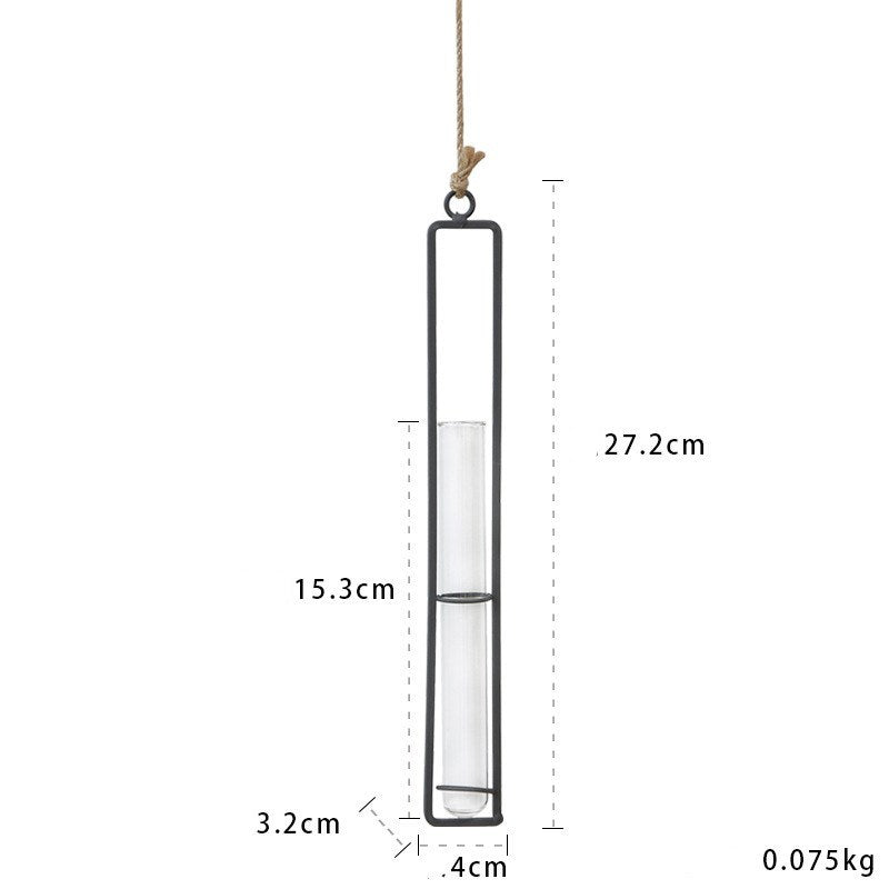 Creative Home Modern Minimalist Long Wall Hanging Hydroponic Plant Vase