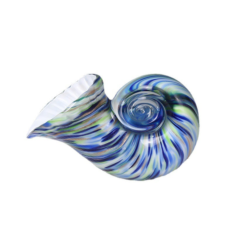 Creative Glass Nautilidae Shell Conch Pen Holder Hydroponic Decoration Ornaments