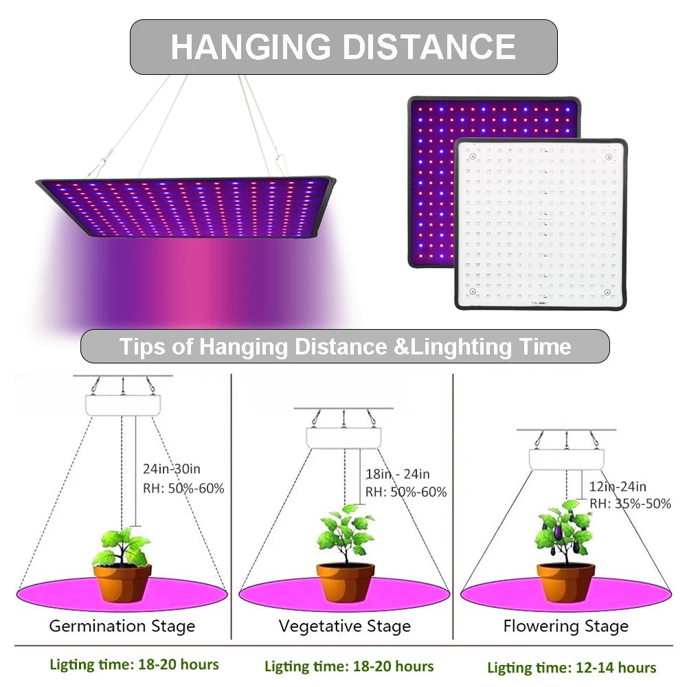 Lámpara LED de espectro completo de 1000 W para cultivo de plantas, cultivo de plantas, cultivo de semillas, interior, caja de cultivo, tienda de campaña, invernadero, horticultura