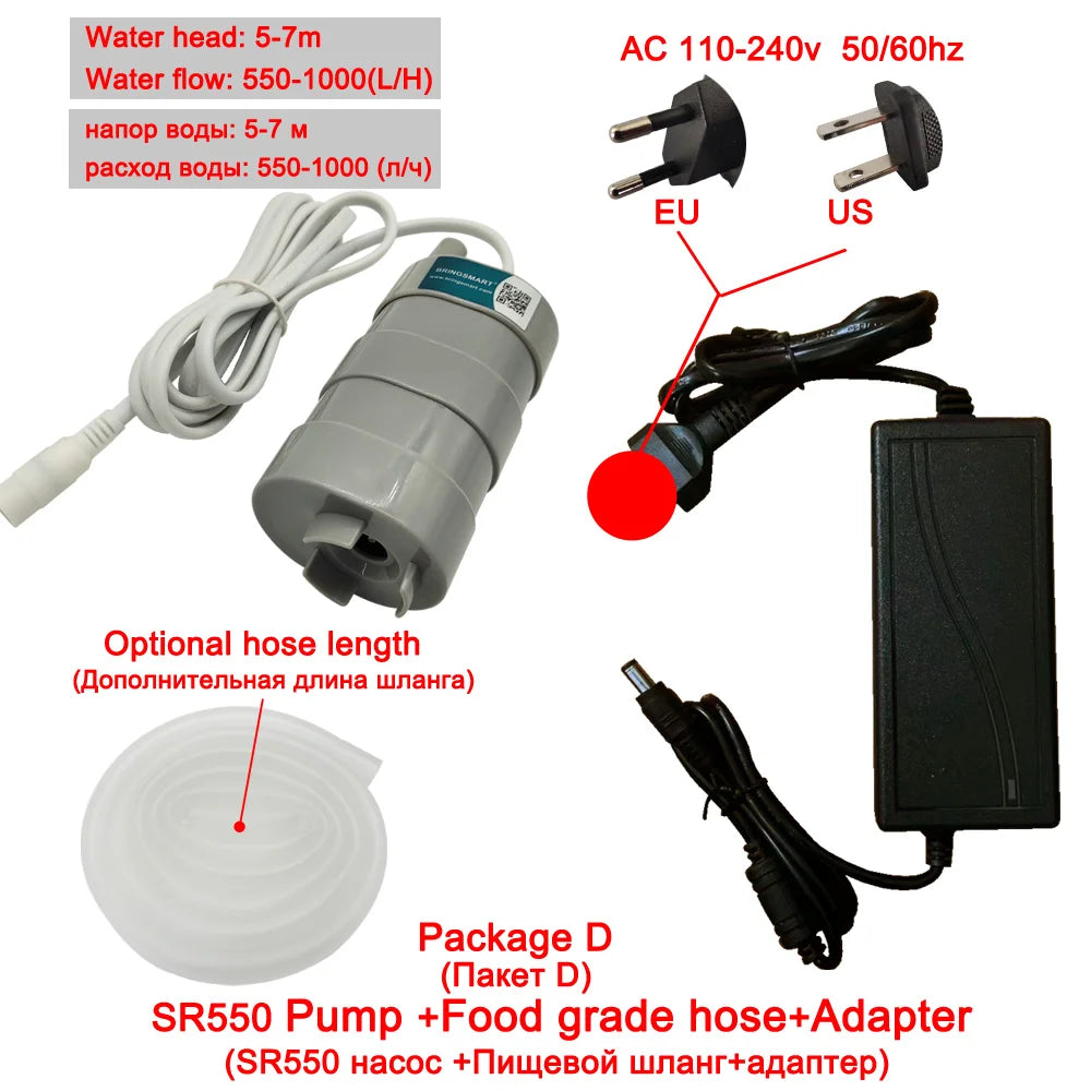 DC 12v Water Pump 7M 1000L/H 12 volt Submersible Pump Shower Pump 5M 600L/H For Aquarium Camper Motorhome Hydroponic Garden