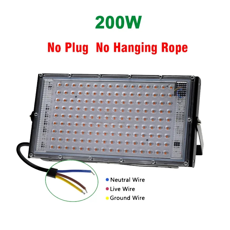 Full Spectrum LED Grow Light AC220V Phyto Lamp with On/Off Switch For Greenhouse Hydroponic Plants Flower Seed Growth Lighting