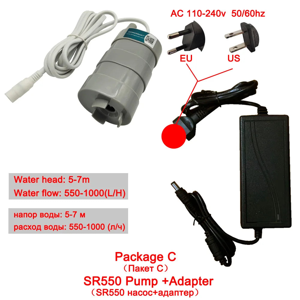 DC 12v Water Pump 7M 1000L/H 12 volt Submersible Pump Shower Pump 5M 600L/H For Aquarium Camper Motorhome Hydroponic Garden