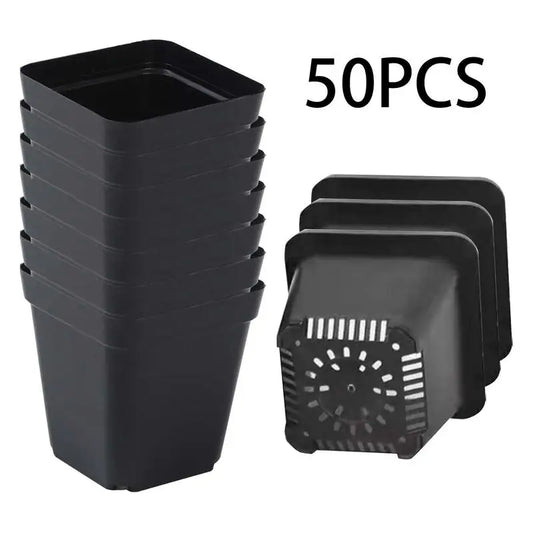 50PCS Plastic Nursery Pots for Seedling Success