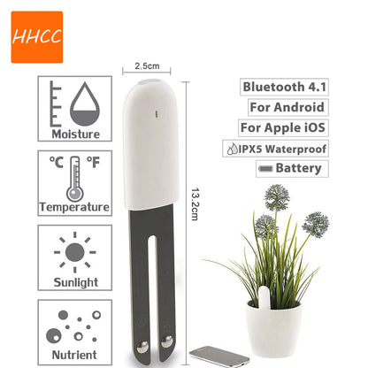 HHCC Smart Flower Flora Monitor Garden Care Plant Grass Soil Water Fertility  Tester Sensor  Gardening Detector for Xiaomi Mijia