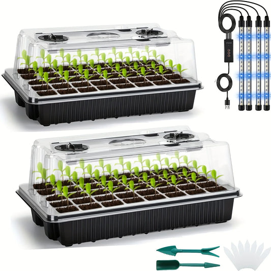 80-Cell Seed Germination Tray with Grow Lights