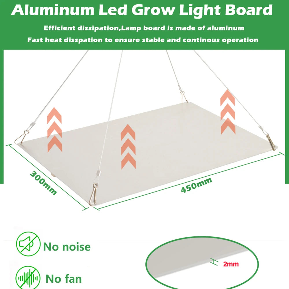 Samsung LM281B Quantum LED Grow Light Veg and Bloom Phytolamp,EU Plug, for Plant Full Spectrum Hydroponic Lamp Greenhouse Flower