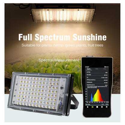 Full Spectrum LED Grow Light 50W 100W Imitated Sunlight Phyto Lamp For Greenhouse Hydroponic Plant Growth Lighting