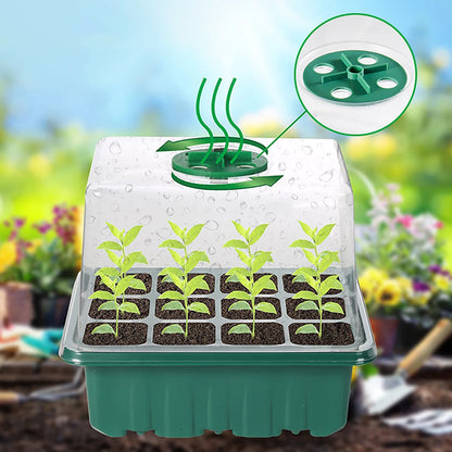 LED Grow Light 6/12  holes Seed Starter Trays  Plant Grow Box Seedling Trays Germination  Indoor Gardening Germination tool