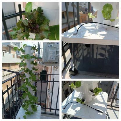 DIY Hydroponic Tower: 5-Hole Vertical Planter