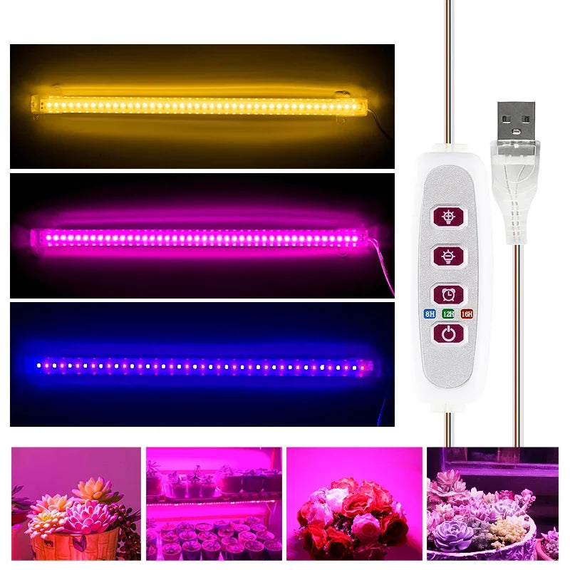 LED Full Spectrum Phyto Lamp USB 5V Grow Light Bar 30cm 1T 2T 3T 4T Plants Flowers Led Greenhouse Cultivo Hydroponic