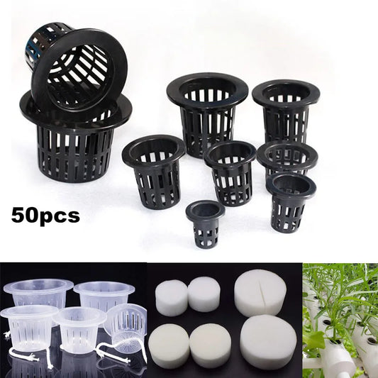 50pcs Hydroponic Mesh Pots for Optimal Growth