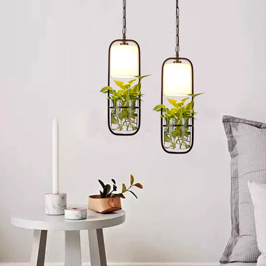 Creative Cloth Cover Wrought Iron Hydroponic Chandelier