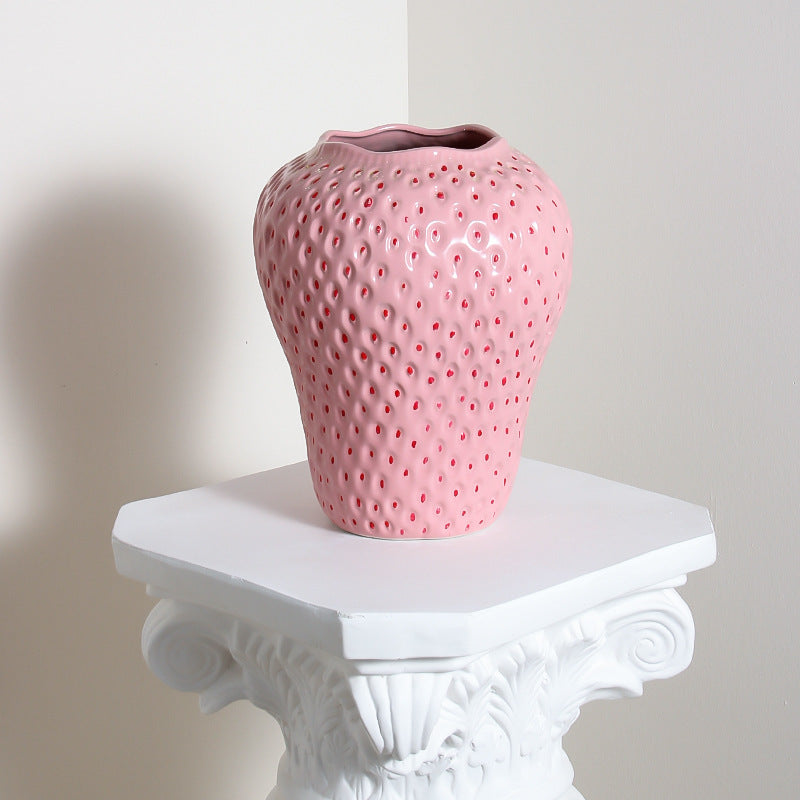 Strawberry Vase Ceramic Decoration Style Good-looking High-grade Hydroponic