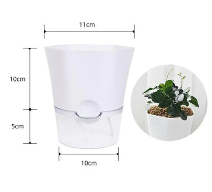 Automatic Water Feeding Flowerpot Plastic Resin Melamine Indoor Hydroponic Flowerpot