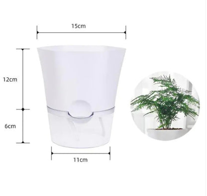 Automatic Water Feeding Flowerpot Plastic Resin Melamine Indoor Hydroponic Flowerpot