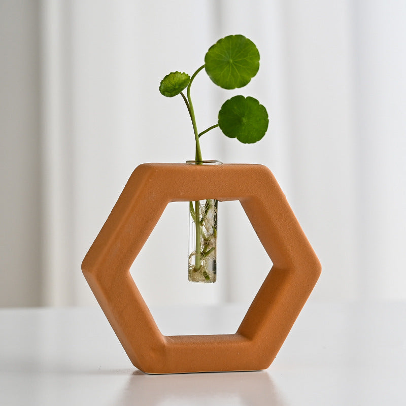 Geometric Hydroponic Flower Placement Nordic Home Furnishings