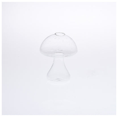 Cute Mushroom Shaped Glass Vase Hydroponic Plant Flower Pot