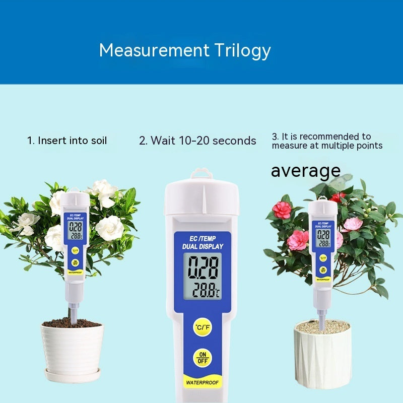 Thermometer Soil Conductivity Meter Water Quality Hydroponic Planting Instrument