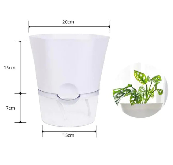 Automatic Water Feeding Flowerpot Plastic Resin Melamine Indoor Hydroponic Flowerpot