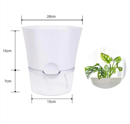 Automatic Water Feeding Flowerpot Plastic Resin Melamine Indoor Hydroponic Flowerpot