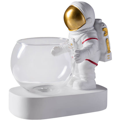 Astronaut Decoration Diver Hydroponic Glass Flowerpot Table Decoration