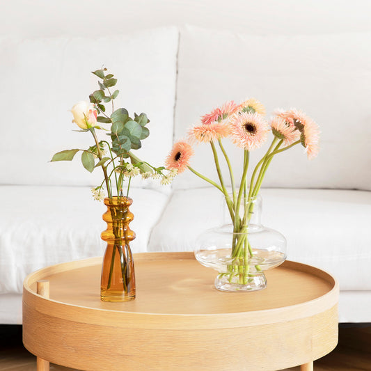 Transparent Glass Vase With Dried Flowers And Hydroponic Decoration